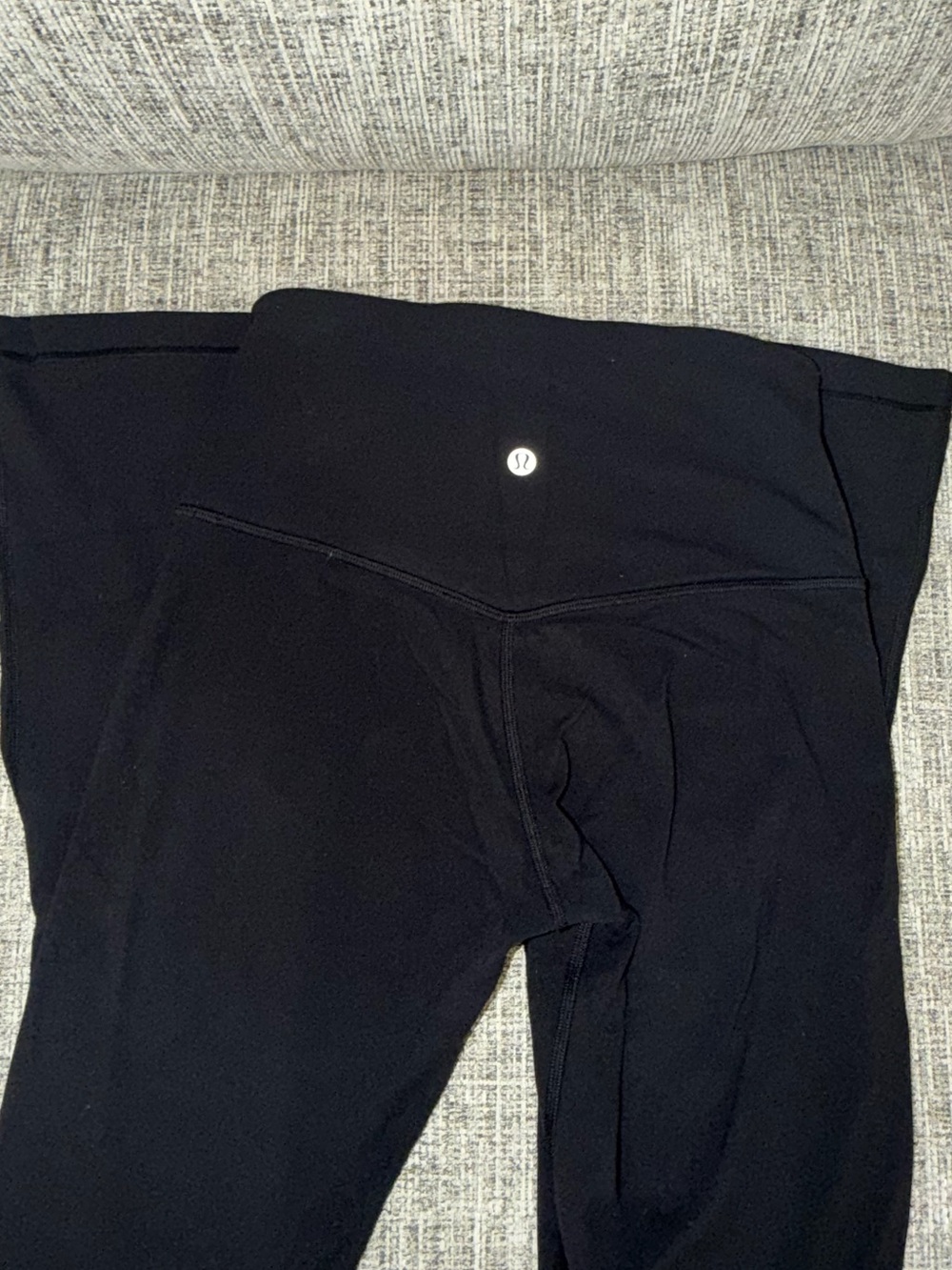 Lululemon Black High-Rise Flare Legging with Logo